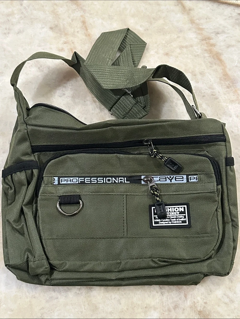 Professional Olive Green Men’s Crossbody Bag - Fashion